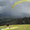Paragliding at Sopó Colombia overlooking Embalse Tominé and Parque Pionono